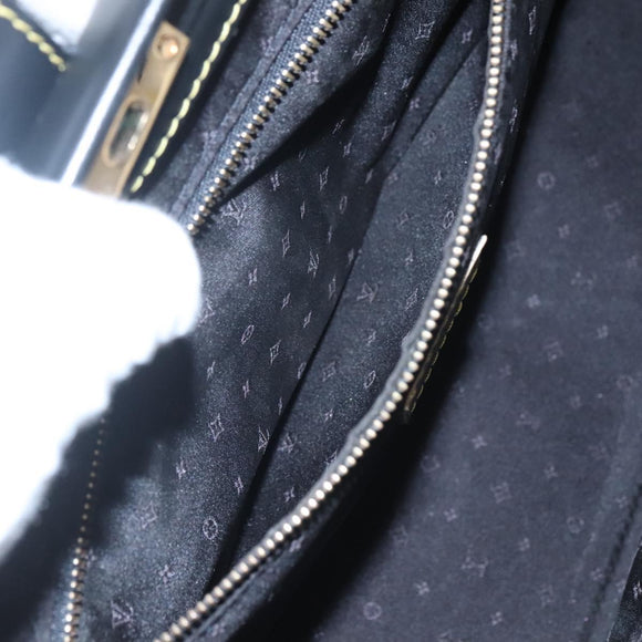 LOUIS VUITTON Suhari Angenu PM Hand Bag Leather Black M91805 LV Auth 116592