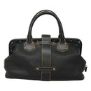 LOUIS VUITTON Suhari Angenu PM Hand Bag Leather Black M91805 LV Auth 116592-2