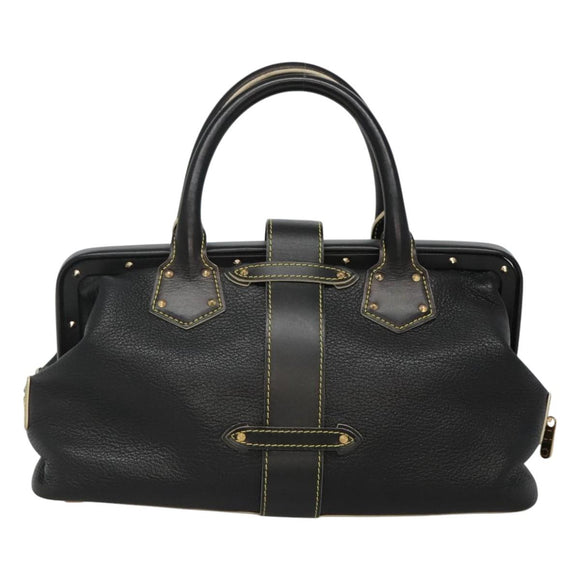 LOUIS VUITTON Suhari Angenu PM Hand Bag Leather Black M91805 LV Auth 116592