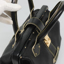 LOUIS VUITTON Suhari Angenu PM Hand Bag Leather Black M91805 LV Auth 116592-6