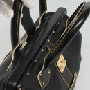 LOUIS VUITTON Suhari Angenu PM Hand Bag Leather Black M91805 LV Auth 116592-7