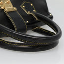 LOUIS VUITTON Suhari Angenu PM Hand Bag Leather Black M91805 LV Auth 116592-8