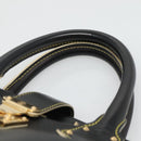 LOUIS VUITTON Suhari Angenu PM Hand Bag Leather Black M91805 LV Auth 116592-14