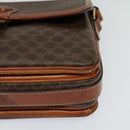 CELINE Macadam Canvas Shoulder Bag PVC Leather Brown Gold Auth 116597-15