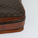 CELINE Macadam Canvas Shoulder Bag PVC Leather Brown Gold Auth 116597-17