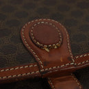 CELINE Macadam Canvas Shoulder Bag PVC Leather Brown Gold Auth 116597-9