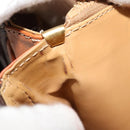 CELINE Macadam Canvas Shoulder Bag PVC Leather Brown Gold Auth 116597-24