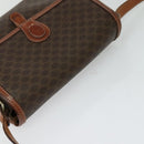 CELINE Macadam Canvas Shoulder Bag PVC Leather Brown Gold Auth 116597-6