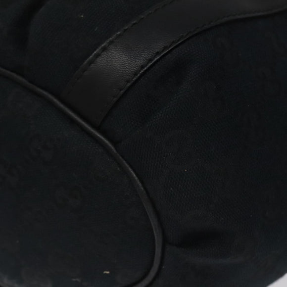 GUCCI GG Canvas Tote Bag Black Gold 211982 Auth 116603