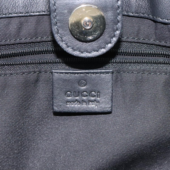GUCCI GG Canvas Tote Bag Black Gold 211982 Auth 116603