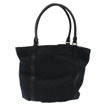 GUCCI GG Canvas Tote Bag Black Gold 211982 Auth 116603 - 0