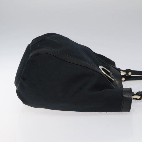 GUCCI GG Canvas Tote Bag Black Gold 211982 Auth 116603
