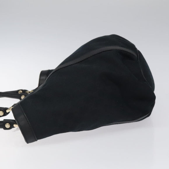 GUCCI GG Canvas Tote Bag Black Gold 211982 Auth 116603