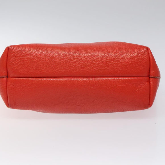 Salvatore Ferragamo Tote Bag Leather Red Gold Auth 116613