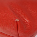 Salvatore Ferragamo Tote Bag Leather Red Gold Auth 116613-10