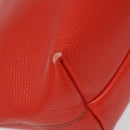 Salvatore Ferragamo Tote Bag Leather Red Gold Auth 116613-14