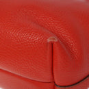 Salvatore Ferragamo Tote Bag Leather Red Gold Auth 116613-13