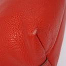 Salvatore Ferragamo Tote Bag Leather Red Gold Auth 116613-14