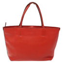 Salvatore Ferragamo Tote Bag Leather Red Gold Auth 116613-3