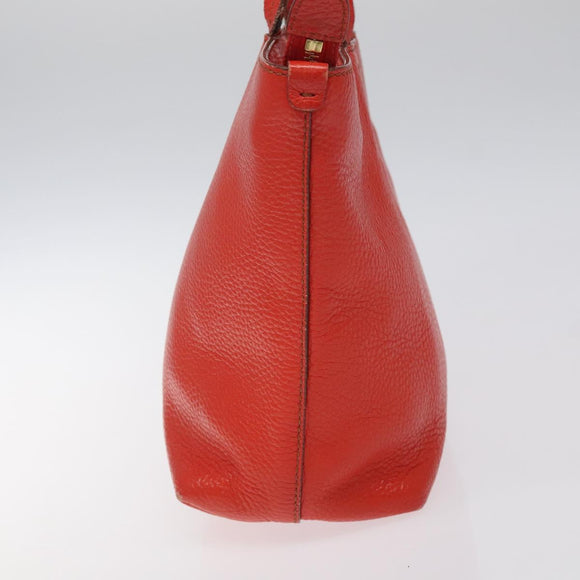 Salvatore Ferragamo Tote Bag Leather Red Gold Auth 116613