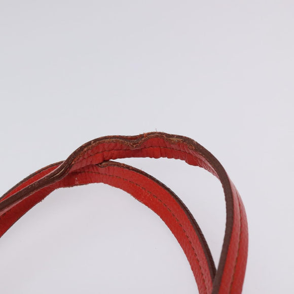 Salvatore Ferragamo Tote Bag Leather Red Gold Auth 116613