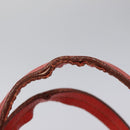 Salvatore Ferragamo Tote Bag Leather Red Gold Auth 116613-9