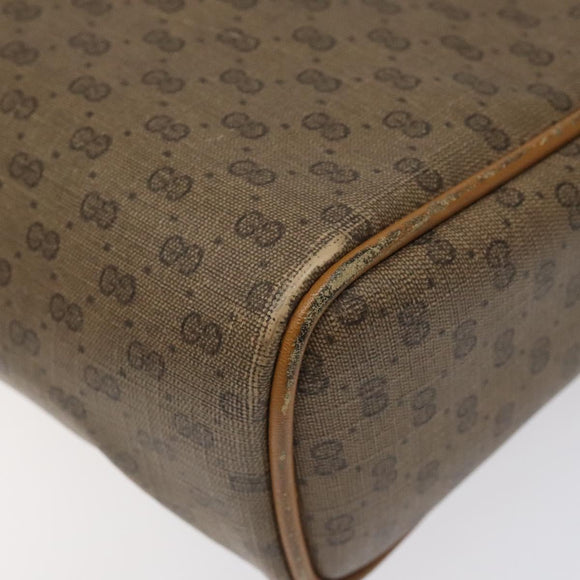 GUCCI Micro GG Supreme Web Sherry Line Bag PVC Beige Gold Auth 116615