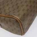 GUCCI Micro GG Supreme Web Sherry Line Bag PVC Beige Gold Auth 116615-14