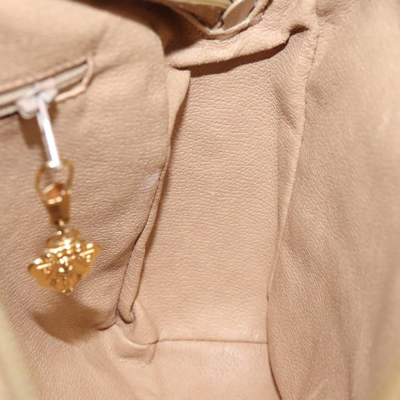 GUCCI Micro GG Supreme Web Sherry Line Bag PVC Beige Gold Auth 116615