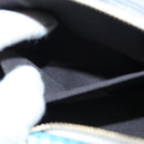 FENDI Shoulder Bag Leather Light Blue White gold Auth 116629V-22