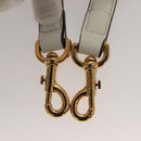 FENDI Shoulder Bag Leather Light Blue White gold Auth 116629V-24