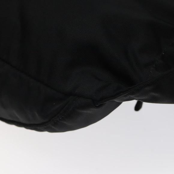 PRADA Waist bag Nylon Black Silver Auth 116632V