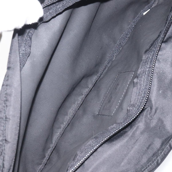 PRADA Waist bag Nylon Black Silver Auth 116632V