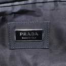 PRADA Waist bag Nylon Black Silver Auth 116632V-19