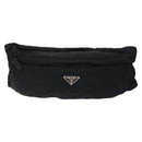 PRADA Waist bag Nylon Black Silver Auth 116632V-13
