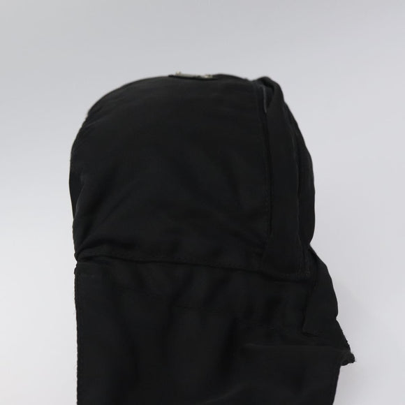 PRADA Waist bag Nylon Black Silver Auth 116632V