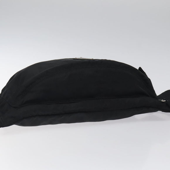 PRADA Waist bag Nylon Black Silver Auth 116632V