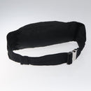 PRADA Waist bag Nylon Black Silver Auth 116632V-7