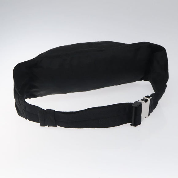 PRADA Waist bag Nylon Black Silver Auth 116632V