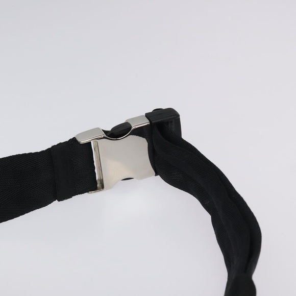PRADA Waist bag Nylon Black Silver Auth 116632V