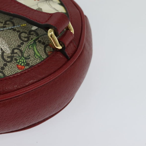 GUCCI GG Supreme Ophidia Web Sherry Line Backpack PVC Beige 598661 Auth 116635V