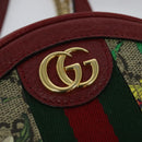 GUCCI GG Supreme Ophidia Web Sherry Line Backpack PVC Beige 598661 Auth 116635V-14