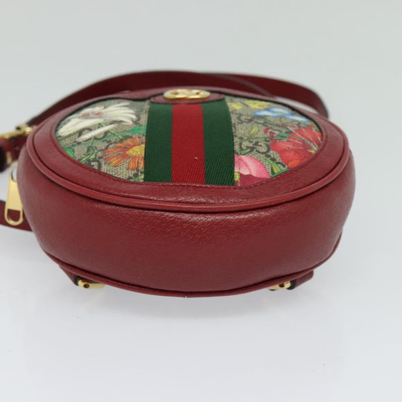 GUCCI GG Supreme Ophidia Web Sherry Line Backpack PVC Beige 598661 Auth 116635V