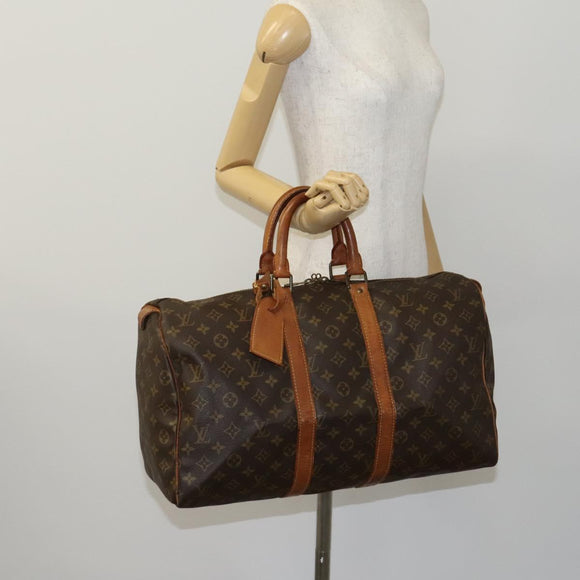 LOUIS VUITTON Monogram Keepall 45 Boston Bag M41428 LV Auth 116645