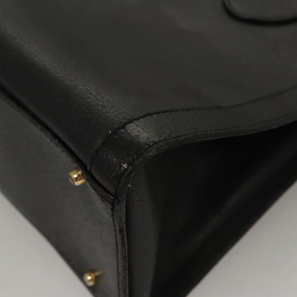 GUCCI Bamboo Hand Bag Leather Purple Gold Auth 116649