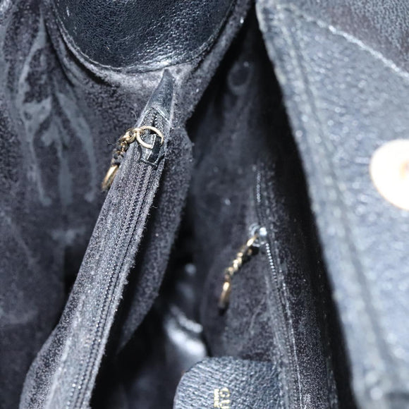 GUCCI Bamboo Hand Bag Leather Purple Gold Auth 116649