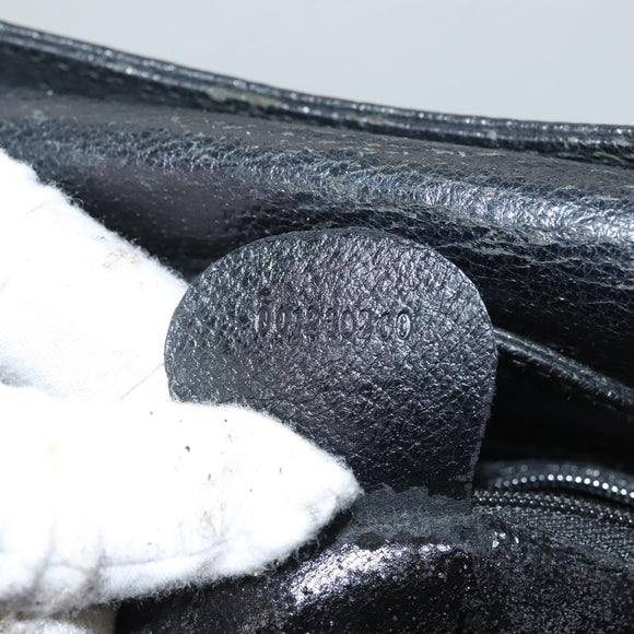 GUCCI Bamboo Hand Bag Leather Purple Gold Auth 116649