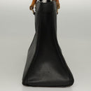 GUCCI Bamboo Hand Bag Leather Purple Gold Auth 116649-4