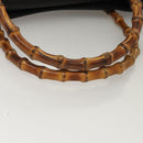 GUCCI Bamboo Hand Bag Leather Purple Gold Auth 116649-7