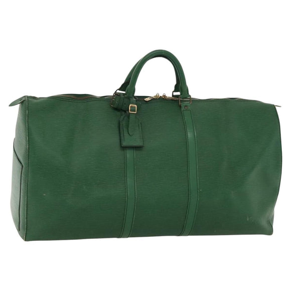 LOUIS VUITTON Epi Keepall 60 Boston Bag Green M42944 LV Auth 116657